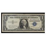 1957B $1 Blue Seal Silver Certificate Grades vf++