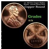 1oz .999 Fine Copper Bullion Round - Lincoln Penny