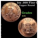 1oz .999 Fine Copper Bullion Round - Memento Mori