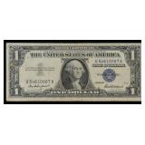 1957 $1 Blue Seal Silver Certificate Grades vf+