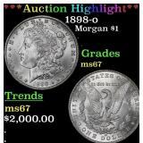 ***Major Highlight*** 1898-o Morgan Dollar $1 ms67
