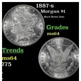 1887-s Morgan Dollar $1 ms64 SEGS