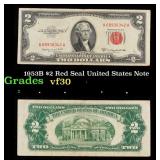1953B $2 Red Seal United States Note Grades vf++