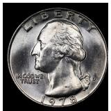 1978-d Washington Quarter 25c Grades GEM++ Unc