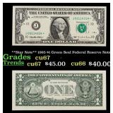 **Star Note** 1995 $1 Green Seal Federal Reserve N