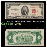 1953A $2 Red Seal United States Note Grades vf++