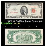 1953A $2 Red Seal United States Note Grades Choice