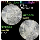 ***Major Highlight*** 1878-s Morgan Dollar $1 ms66