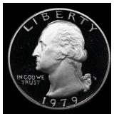 1979-s ty 1 Proof Washington Quarter 25c Grades GE