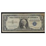 1957A $1 Blue Seal Silver Certificate Grades vf++