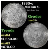 1880-o Morgan Dollar $1 ms63+ SEGS