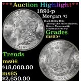***Major Highlight*** 1891-p Morgan Dollar $1 ms65