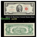 1963A $2 Red Seal United States Note Grades Choice
