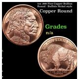 1oz .999 Fine Copper Bullion Round - Buffalo Nicke