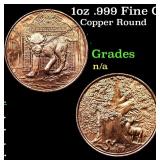 1oz .999 Fine Copper Bullion Round - Garm The Hell
