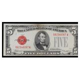 1928D Key To Series $5 Red Seal United States Note