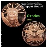 1oz .999 Fine Copper Bullion Round - Statue of Lib