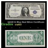 1935D $1 Blue Seal Silver Certificate Grades Selec