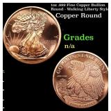 1oz .999 Fine Copper Bullion Round - Walking Liber