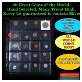 20 Great Coins of the World, hand selected, many t