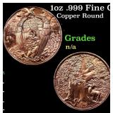 1oz .999 Fine Copper Bullion Round - The Great Eag