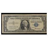 1957 $1 Blue Seal Silver Certificate Grades vf+