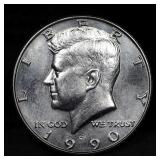 1990-d Kennedy Half Dollar 50c Grades GEM+ Unc