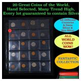 20 Great Coins of the World, hand selected, many t