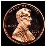 2002-s Proof Lincoln Cent 1c Grades GEM++ Proof De