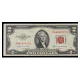 1953B $2 Red Seal United States Note Grades Choice
