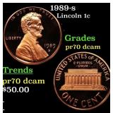 1989-s Proof Lincoln Cent 1c pr70 dcam SEGS