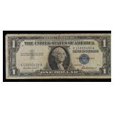 1957 $1 Blue Seal Silver Certificate Grades vf+