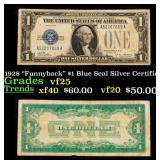 1928 "Funnyback" $1 Blue Seal Silver Certificate G