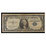 1957B $1 Blue Seal Silver Certificate Grades vf++