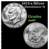 1973-s Silver Eisenhower Dollar 1 Grades GEM++ Unc