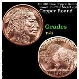 1oz .999 Fine Copper Bullion Round - Buffalo Nicke