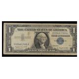 1957A $1 Blue Seal Silver Certificate Grades vf+