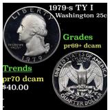 1979-s TY I Proof Washington Quarter 25c Grades GE