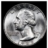 1988-d Washington Quarter 25c Grades GEM++ Unc