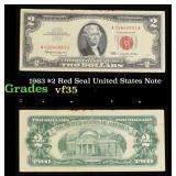 1963 $2 Red Seal United States Note Grades vf++