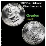 1972-s Silver Eisenhower Dollar 1 Grades GEM++ Unc