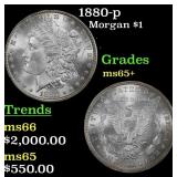 1880-p Morgan Dollar $1 ms65+ SEGS