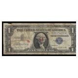 1957A $1 Blue Seal Silver Certificate Grades vf+