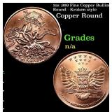 1oz .999 Fine Copper Bullion Round - Kraken style