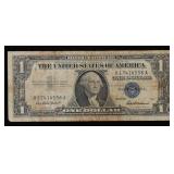 1957 $1 Blue Seal Silver Certificate Grades vf+