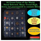 20 Great Coins of the World, hand selected, many t