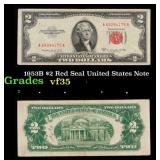 1953B $2 Red Seal United States Note Grades vf++