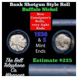 Buffalo Nickel Shotgun Roll in Old Bank Style 