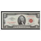 1963 $2 Red Seal United States Note Grades Select