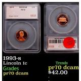 1993-s Proof Lincoln Cent 1c pr70 dcam SEGS